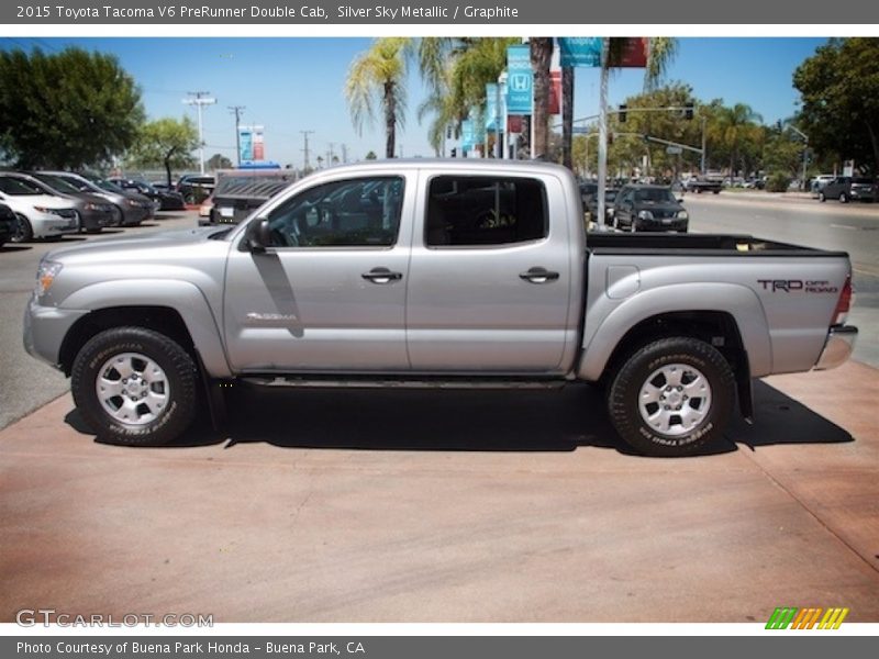 Silver Sky Metallic / Graphite 2015 Toyota Tacoma V6 PreRunner Double Cab