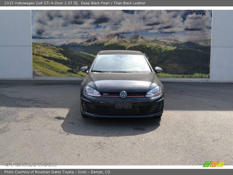 Deep Black Pearl / Titan Black Leather 2015 Volkswagen Golf GTI 4-Door 2.0T SE