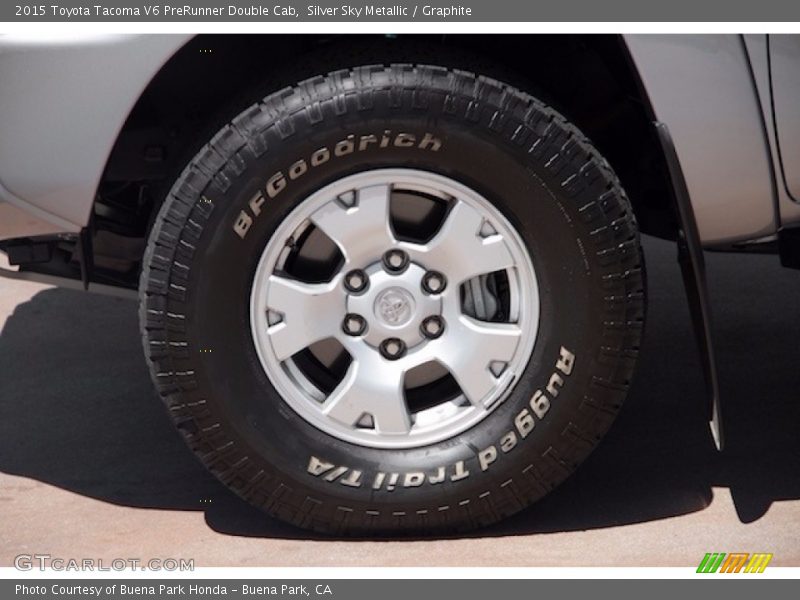 Silver Sky Metallic / Graphite 2015 Toyota Tacoma V6 PreRunner Double Cab