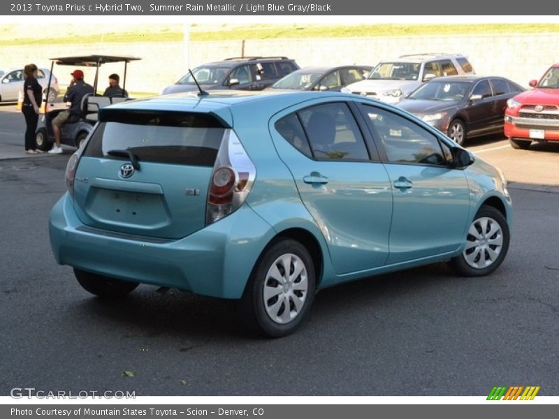Summer Rain Metallic / Light Blue Gray/Black 2013 Toyota Prius c Hybrid Two
