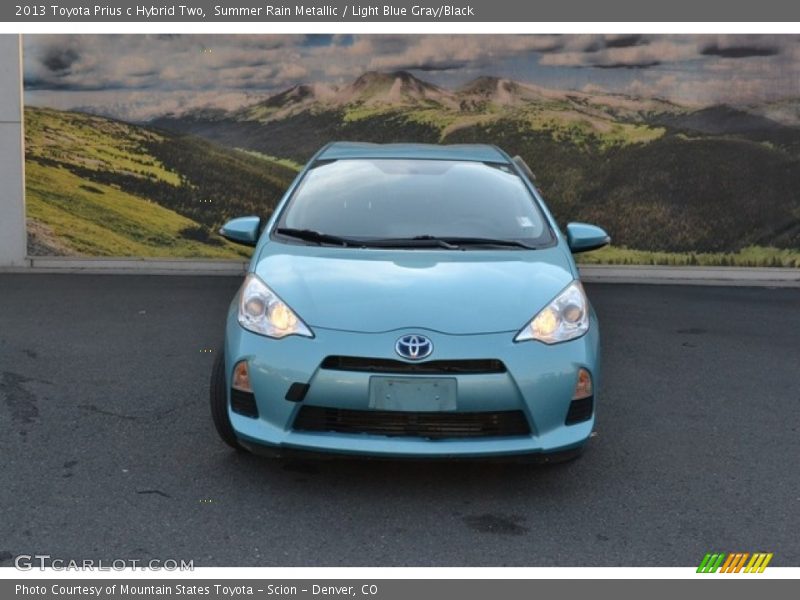 Summer Rain Metallic / Light Blue Gray/Black 2013 Toyota Prius c Hybrid Two