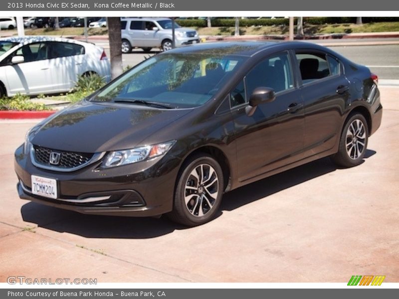 Kona Coffee Metallic / Black 2013 Honda Civic EX Sedan