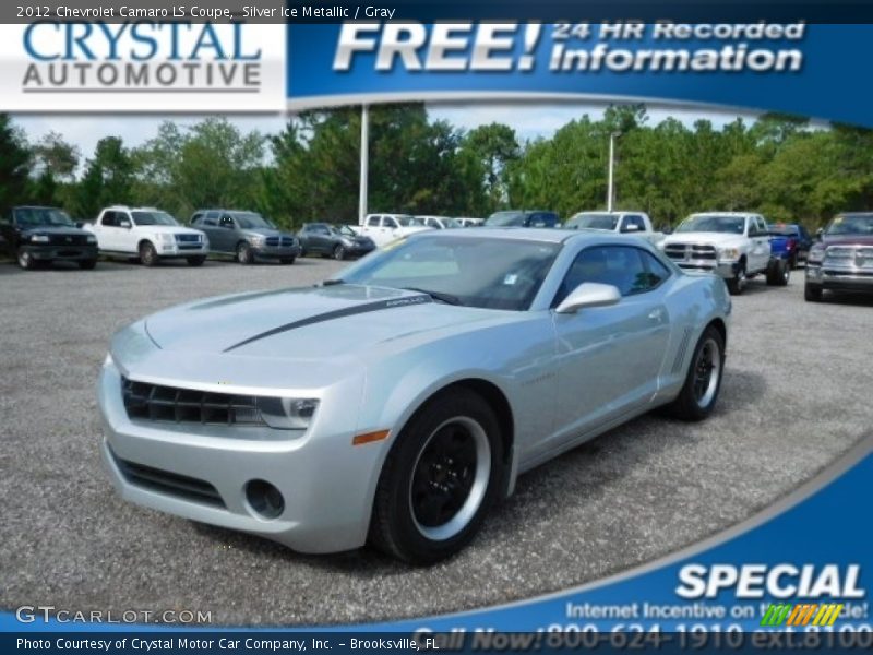 Silver Ice Metallic / Gray 2012 Chevrolet Camaro LS Coupe
