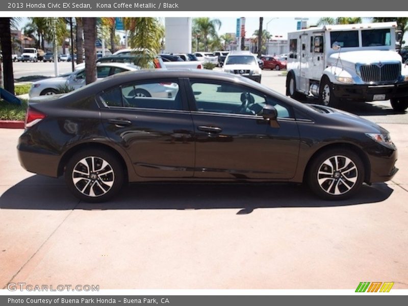 Kona Coffee Metallic / Black 2013 Honda Civic EX Sedan