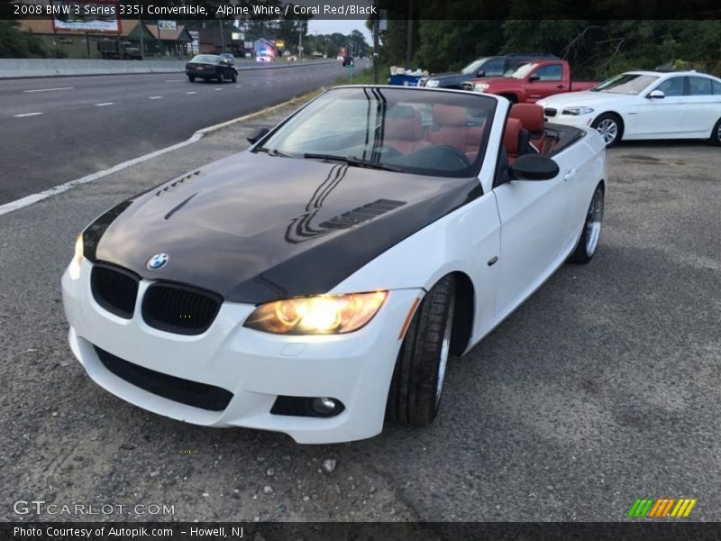 Alpine White / Coral Red/Black 2008 BMW 3 Series 335i Convertible