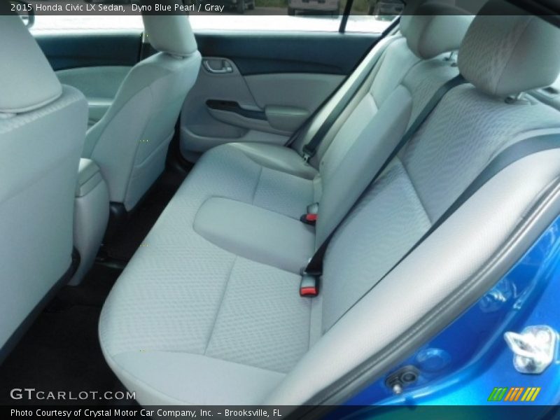 Dyno Blue Pearl / Gray 2015 Honda Civic LX Sedan