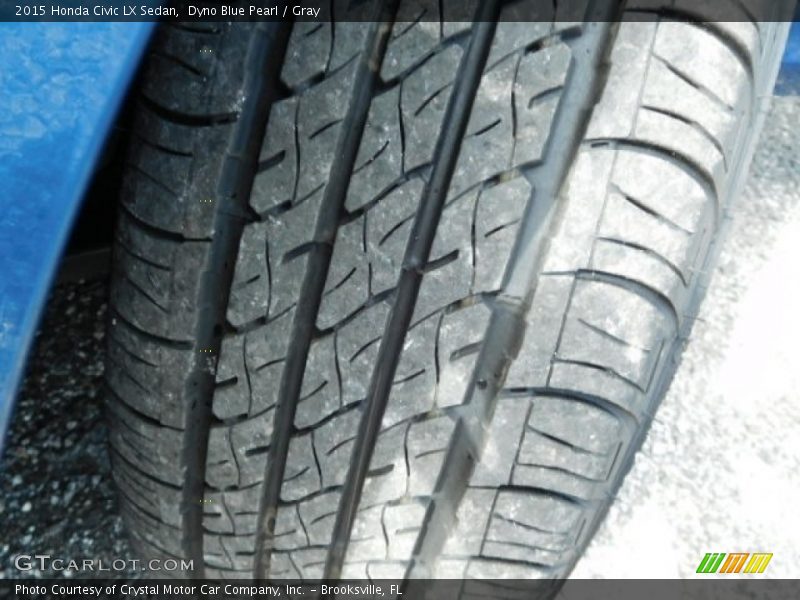 Dyno Blue Pearl / Gray 2015 Honda Civic LX Sedan