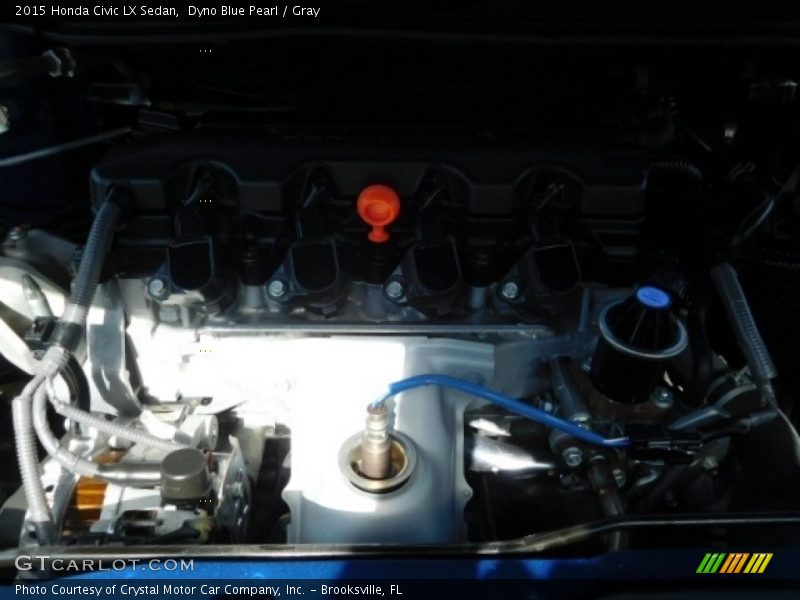 Dyno Blue Pearl / Gray 2015 Honda Civic LX Sedan