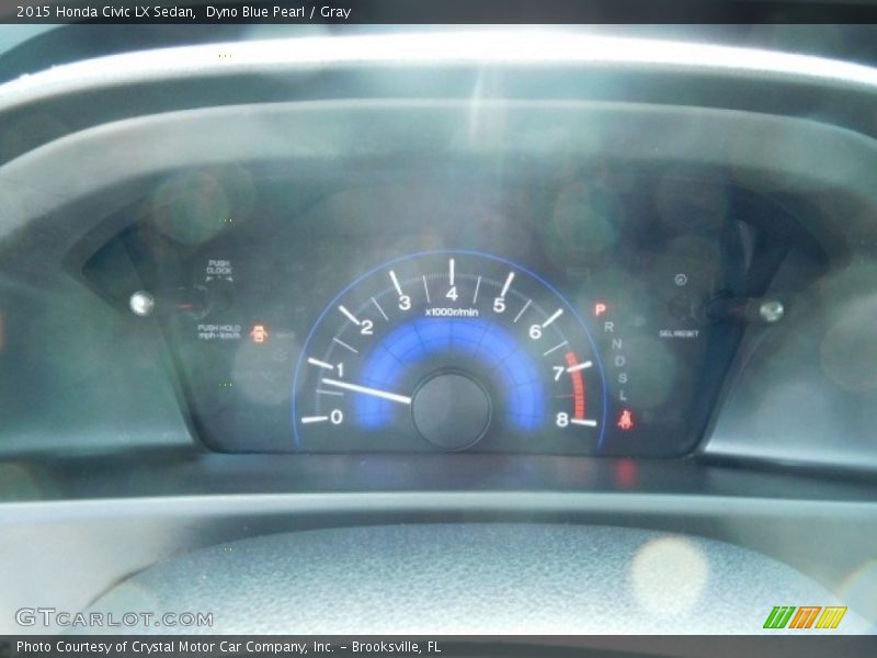 Dyno Blue Pearl / Gray 2015 Honda Civic LX Sedan