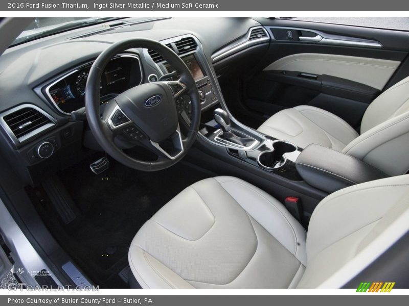 Ingot Silver Metallic / Medium Soft Ceramic 2016 Ford Fusion Titanium