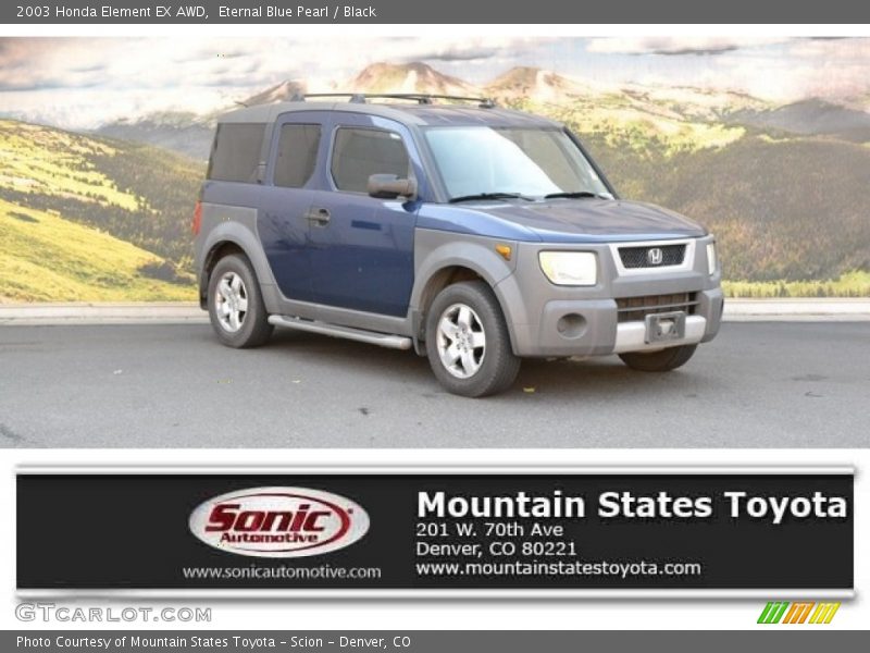 Eternal Blue Pearl / Black 2003 Honda Element EX AWD