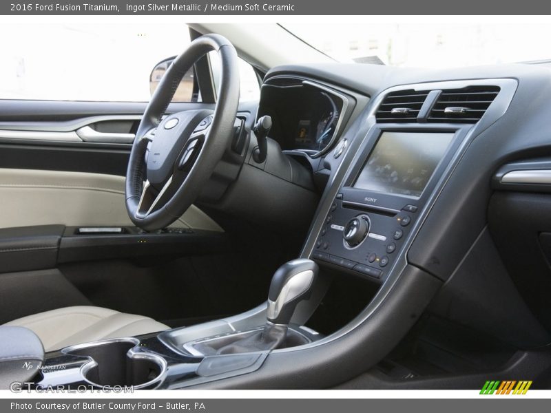Ingot Silver Metallic / Medium Soft Ceramic 2016 Ford Fusion Titanium
