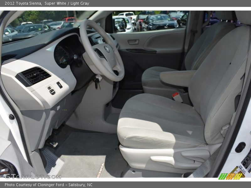 Super White / Light Gray 2012 Toyota Sienna