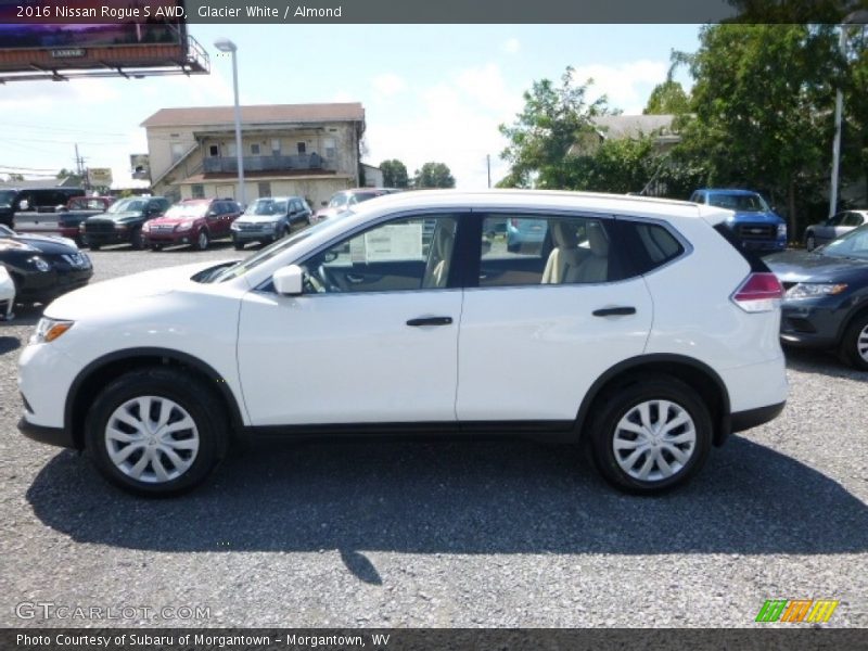 Glacier White / Almond 2016 Nissan Rogue S AWD