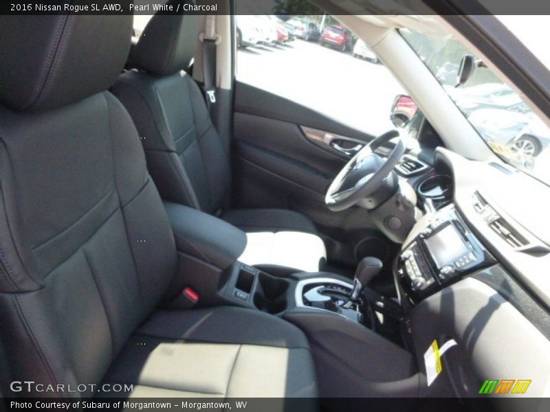 Pearl White / Charcoal 2016 Nissan Rogue SL AWD