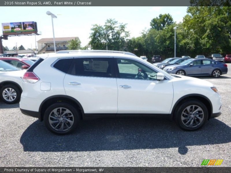 Pearl White / Charcoal 2016 Nissan Rogue SL AWD