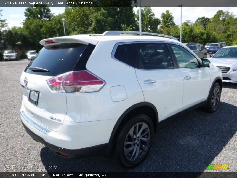 Pearl White / Charcoal 2016 Nissan Rogue SL AWD