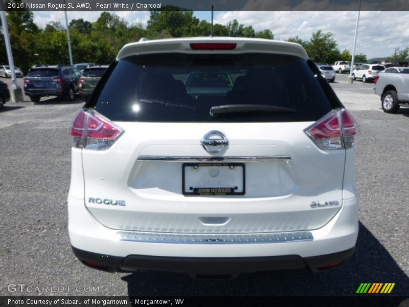 Pearl White / Charcoal 2016 Nissan Rogue SL AWD