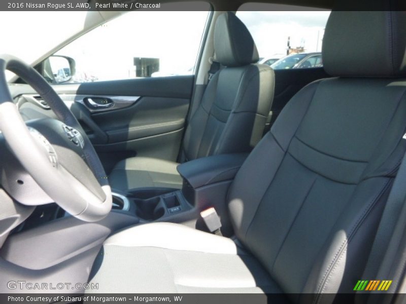 Pearl White / Charcoal 2016 Nissan Rogue SL AWD