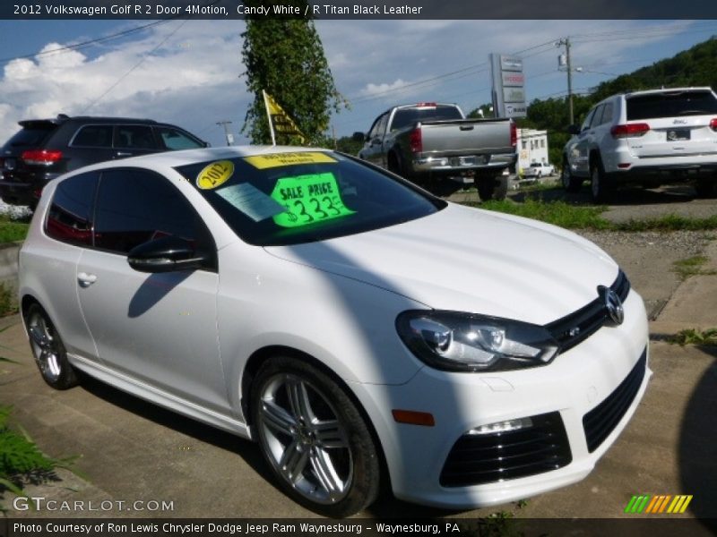 Candy White / R Titan Black Leather 2012 Volkswagen Golf R 2 Door 4Motion