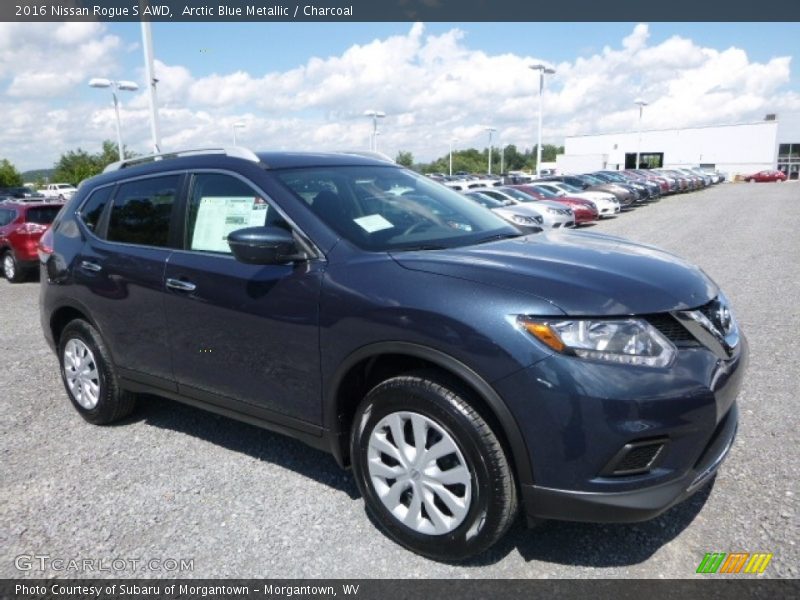 Arctic Blue Metallic / Charcoal 2016 Nissan Rogue S AWD