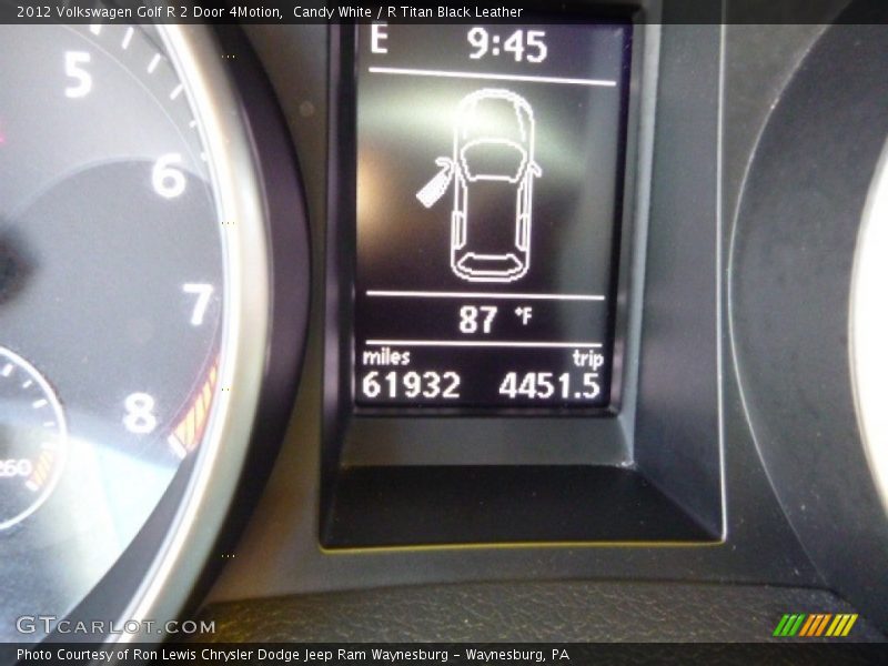 Candy White / R Titan Black Leather 2012 Volkswagen Golf R 2 Door 4Motion