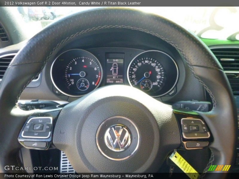Candy White / R Titan Black Leather 2012 Volkswagen Golf R 2 Door 4Motion