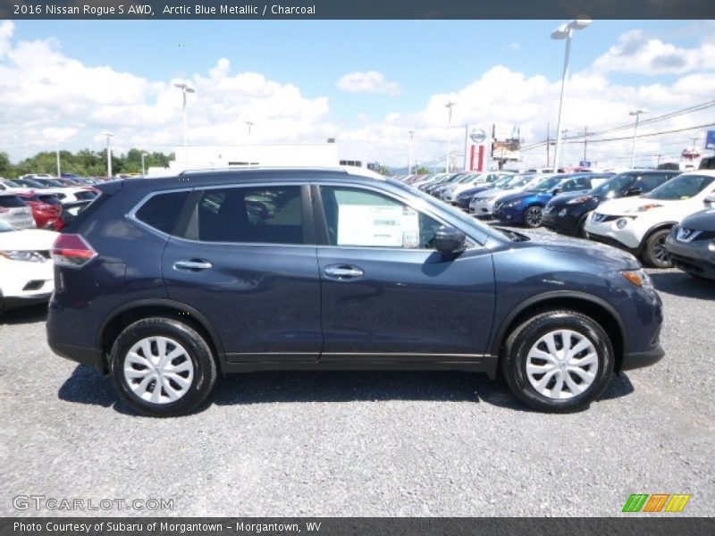 Arctic Blue Metallic / Charcoal 2016 Nissan Rogue S AWD