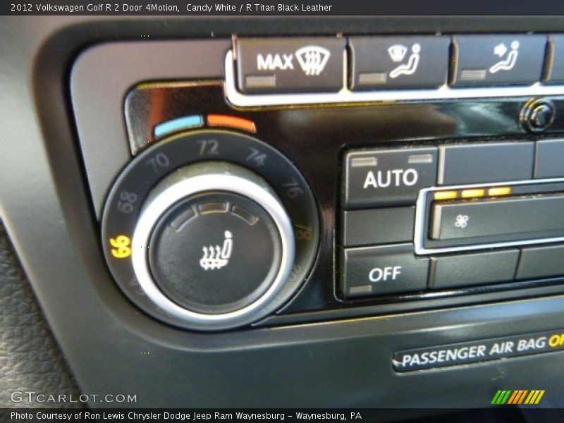 Candy White / R Titan Black Leather 2012 Volkswagen Golf R 2 Door 4Motion