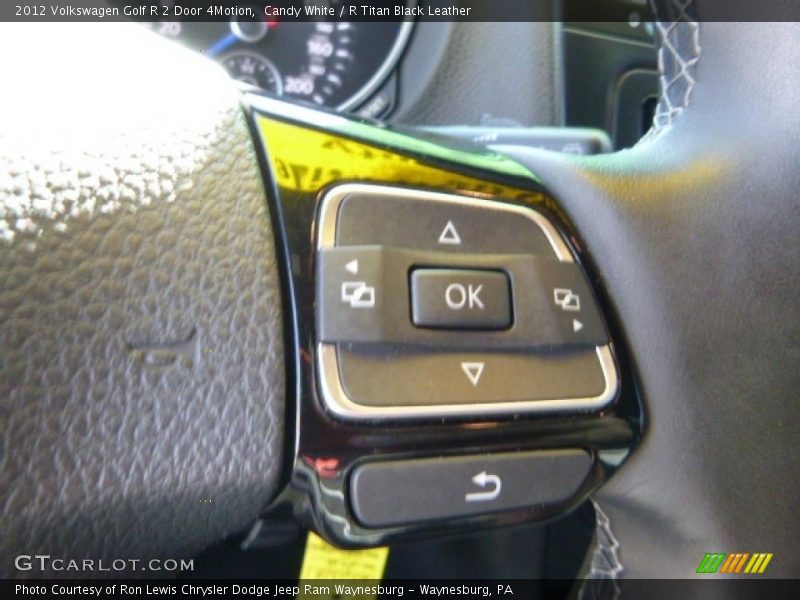Candy White / R Titan Black Leather 2012 Volkswagen Golf R 2 Door 4Motion