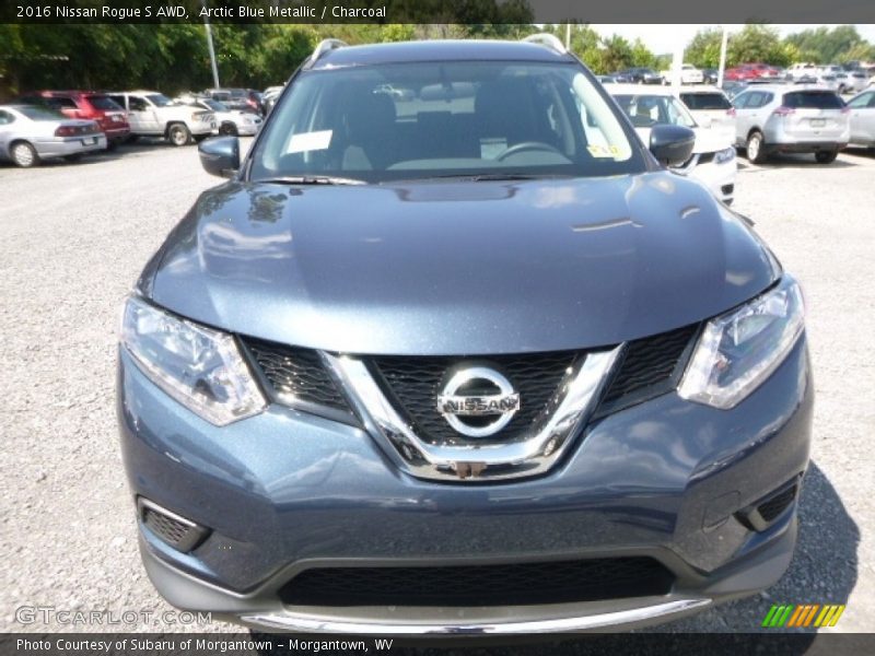 Arctic Blue Metallic / Charcoal 2016 Nissan Rogue S AWD