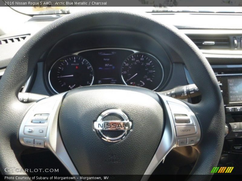 Arctic Blue Metallic / Charcoal 2016 Nissan Rogue S AWD