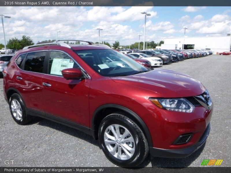 Cayenne Red / Charcoal 2016 Nissan Rogue S AWD