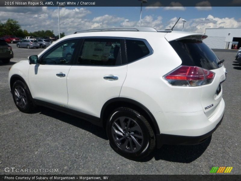 Pearl White / Charcoal 2016 Nissan Rogue SL AWD