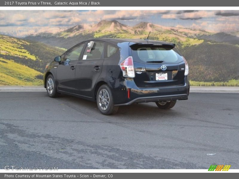 Galactic Aqua Mica / Black 2017 Toyota Prius v Three