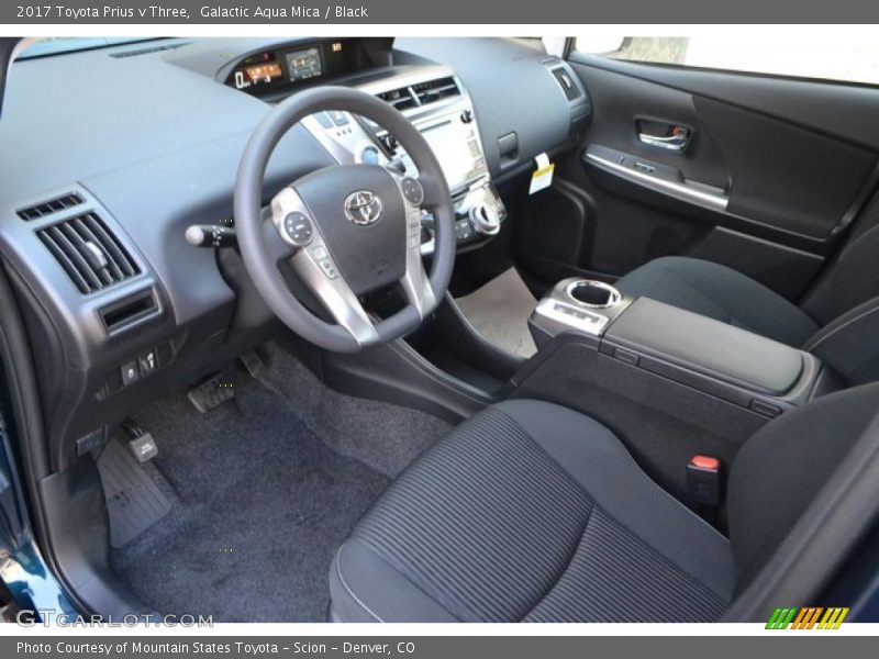  2017 Prius v Three Black Interior