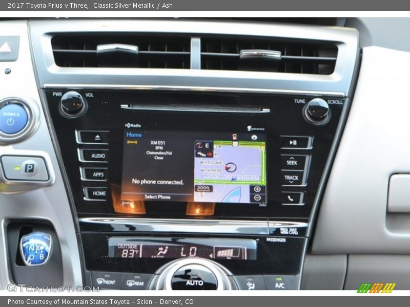 Controls of 2017 Prius v Three
