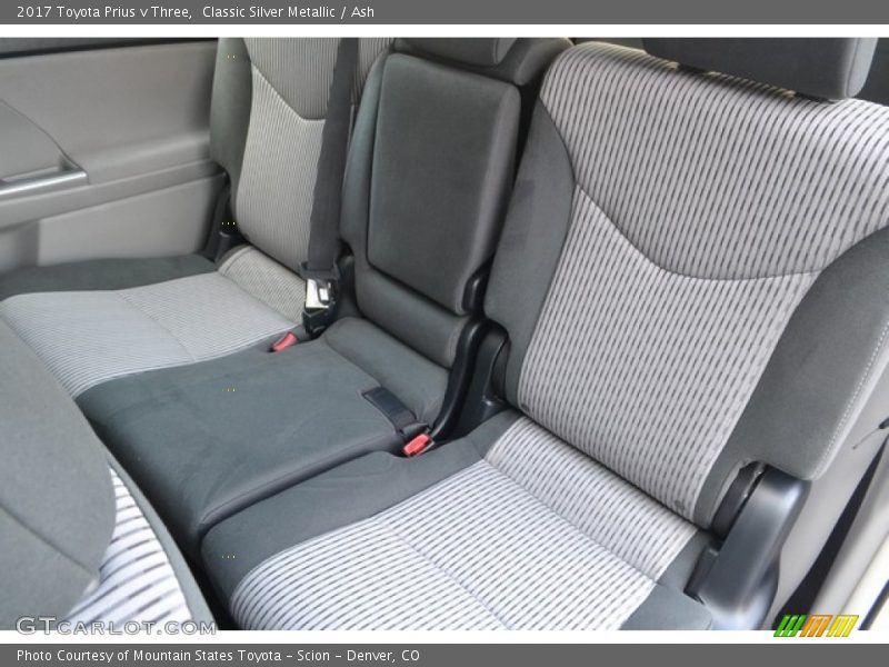 Rear Seat of 2017 Prius v Three
