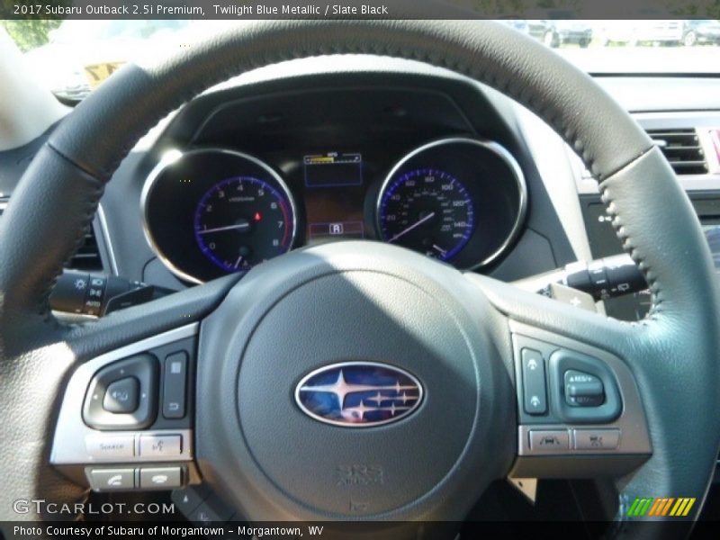 Twilight Blue Metallic / Slate Black 2017 Subaru Outback 2.5i Premium