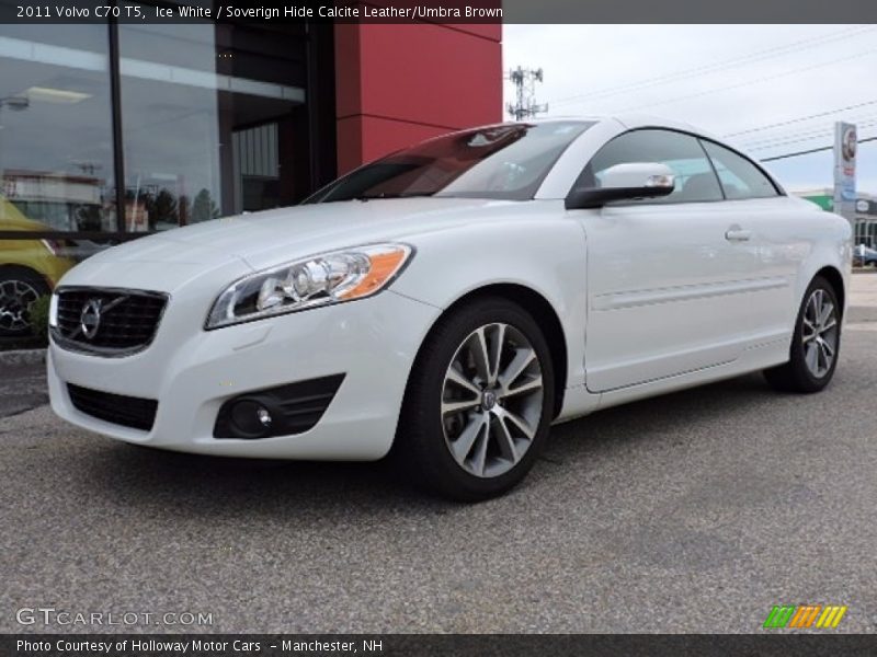 Ice White / Soverign Hide Calcite Leather/Umbra Brown 2011 Volvo C70 T5