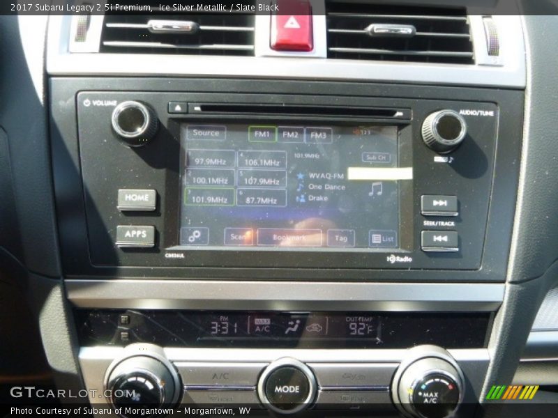 Ice Silver Metallic / Slate Black 2017 Subaru Legacy 2.5i Premium