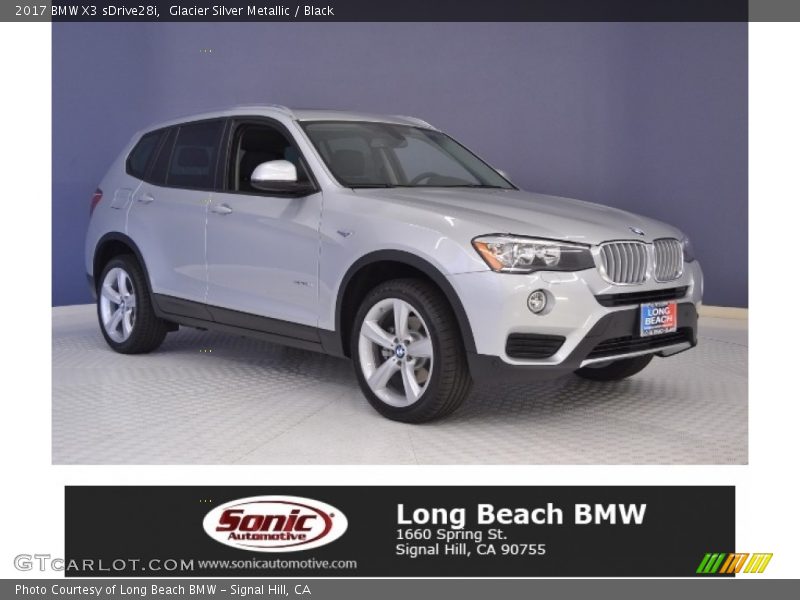 Glacier Silver Metallic / Black 2017 BMW X3 sDrive28i