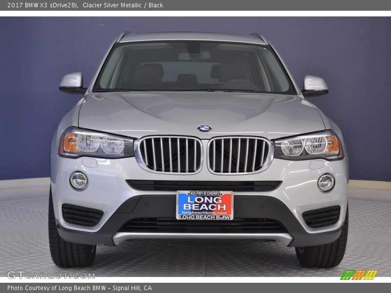 Glacier Silver Metallic / Black 2017 BMW X3 sDrive28i
