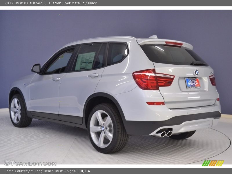 Glacier Silver Metallic / Black 2017 BMW X3 sDrive28i