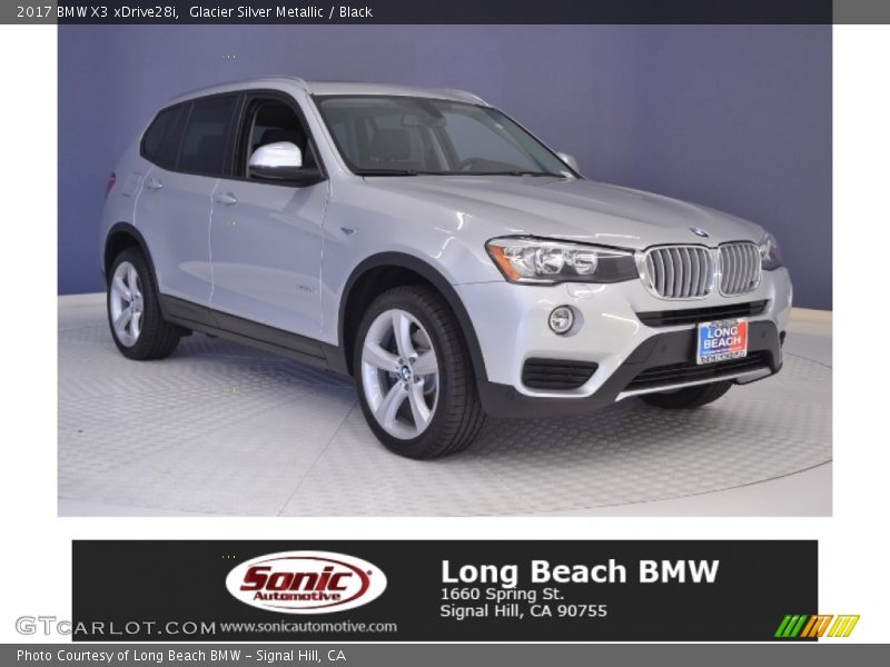 Glacier Silver Metallic / Black 2017 BMW X3 xDrive28i