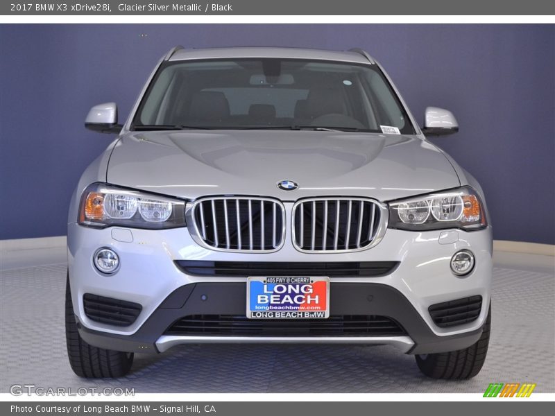 Glacier Silver Metallic / Black 2017 BMW X3 xDrive28i