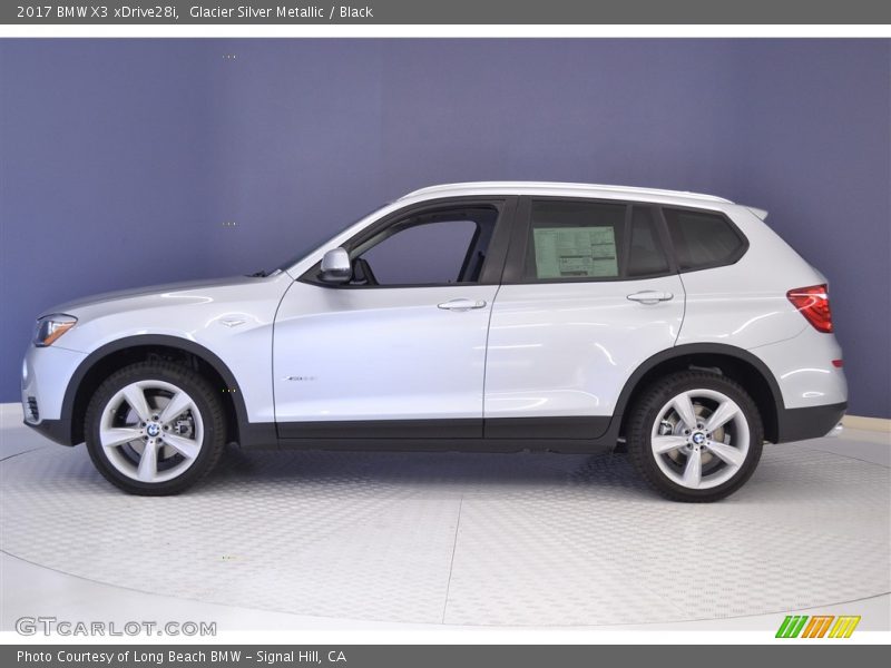 Glacier Silver Metallic / Black 2017 BMW X3 xDrive28i