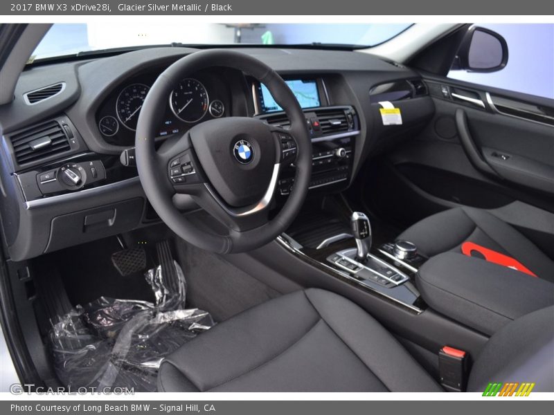 Glacier Silver Metallic / Black 2017 BMW X3 xDrive28i