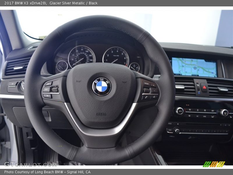 Glacier Silver Metallic / Black 2017 BMW X3 xDrive28i