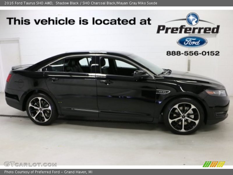 Shadow Black / SHO Charcoal Black/Mayan Gray Miko Suede 2016 Ford Taurus SHO AWD